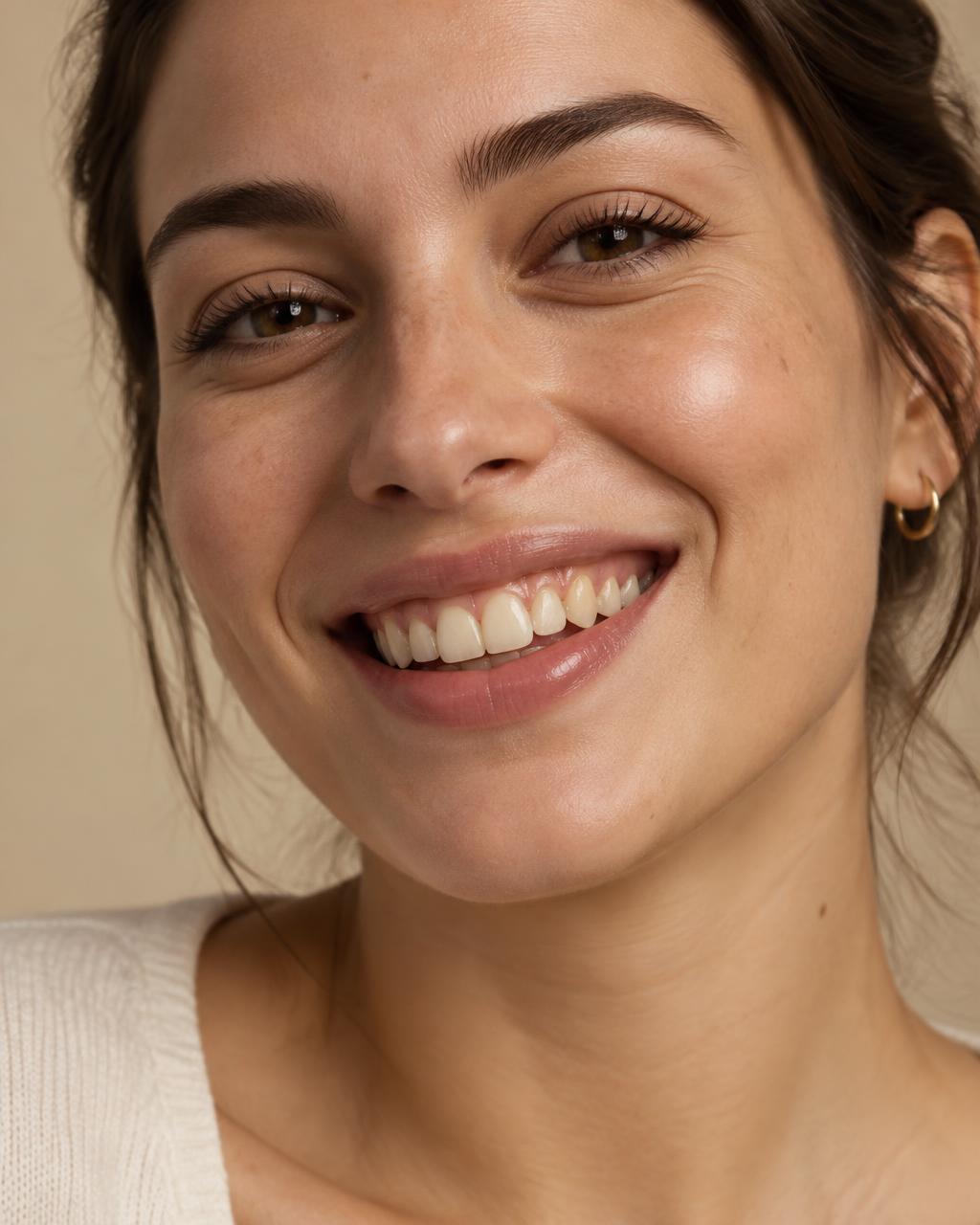 Glimlach voor de whitening
